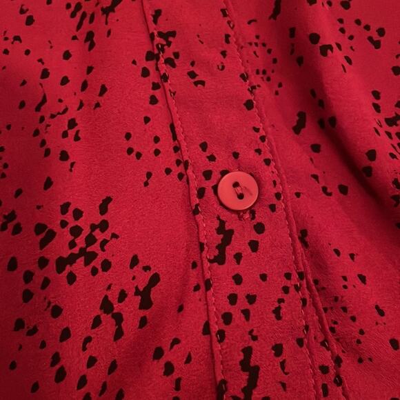 Stitch Fix 41 Hawthorne Burgundy Black Blouse - Large - Picture 3 of 7